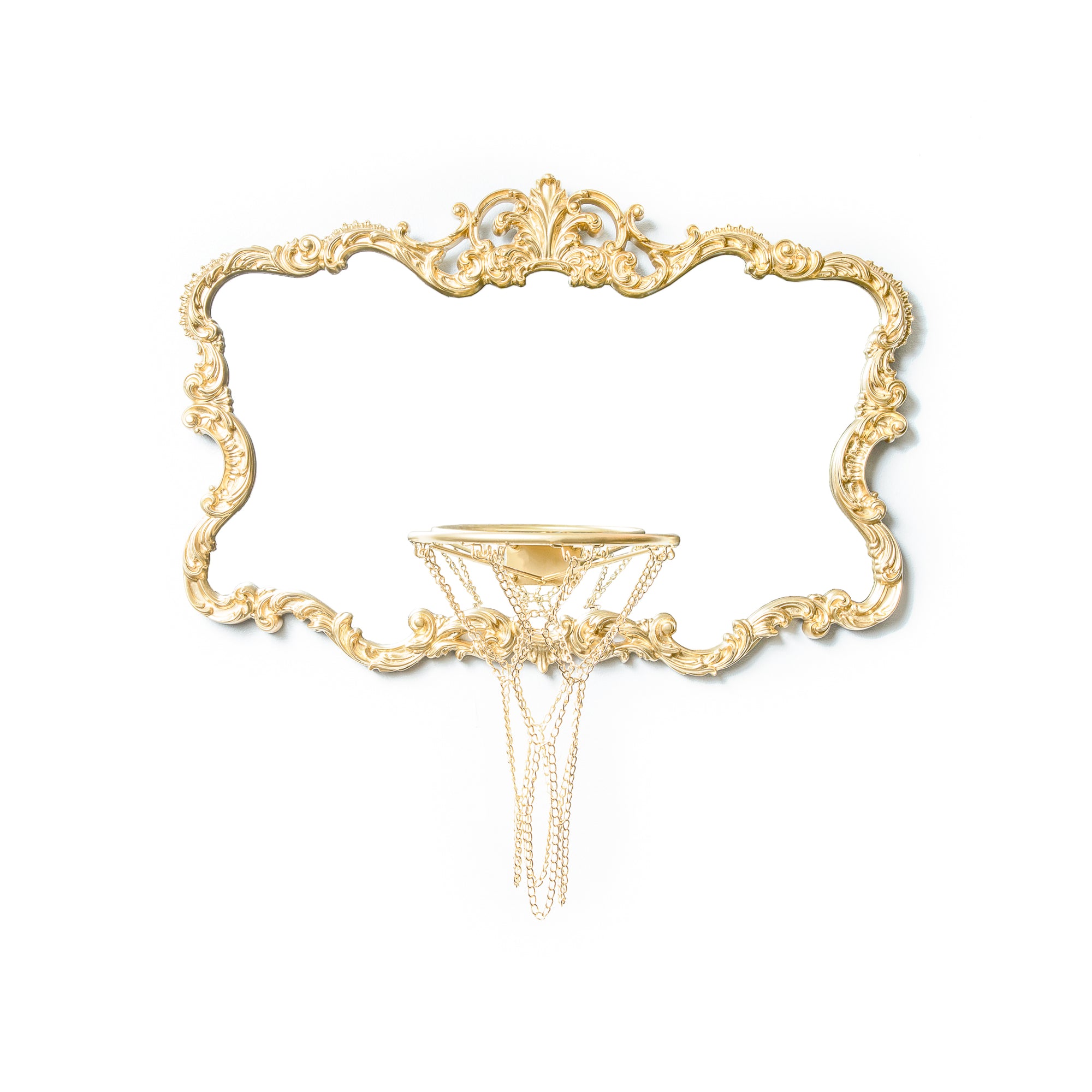 Gold Mirror Basketball Hoop