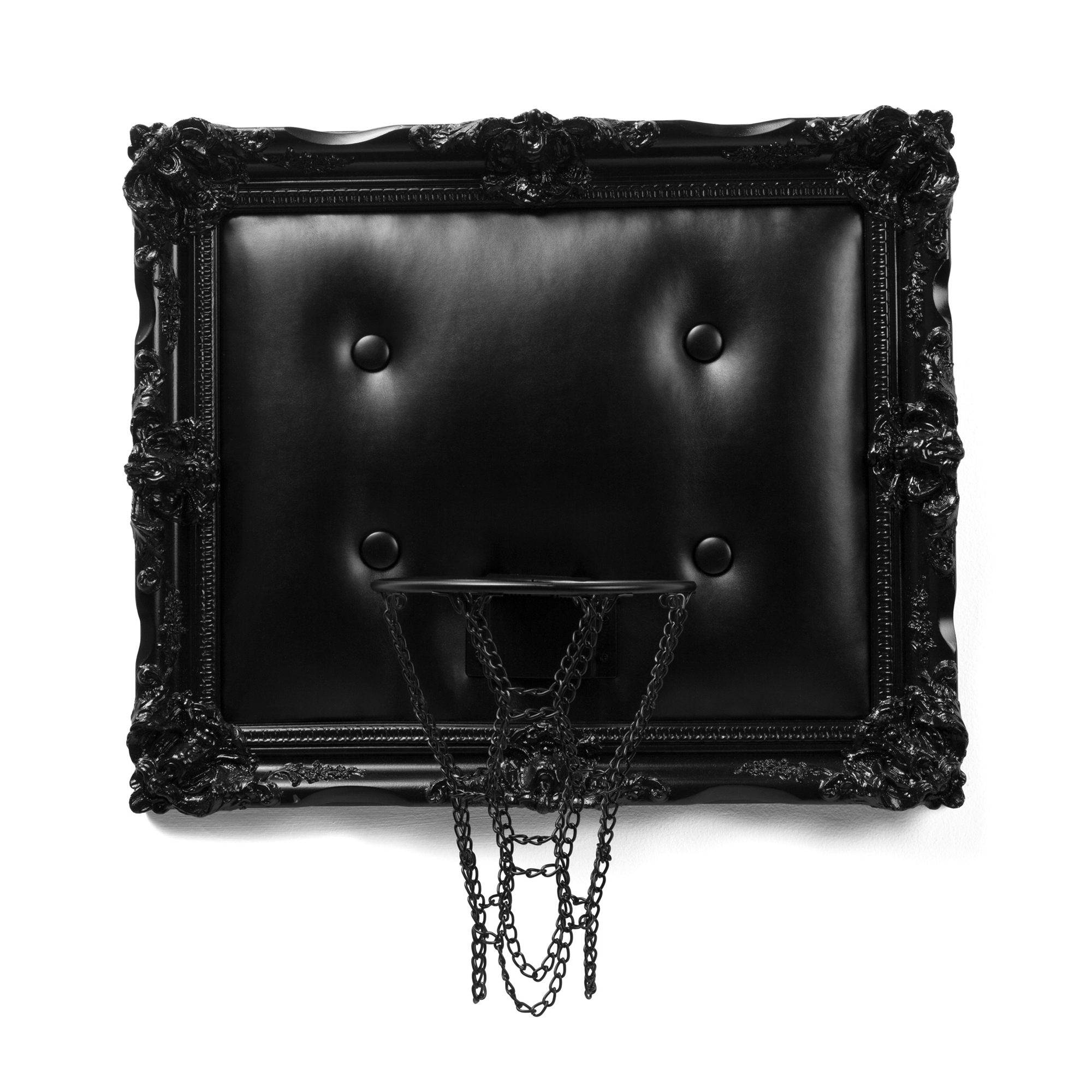 Black Leather Basketball Hoop