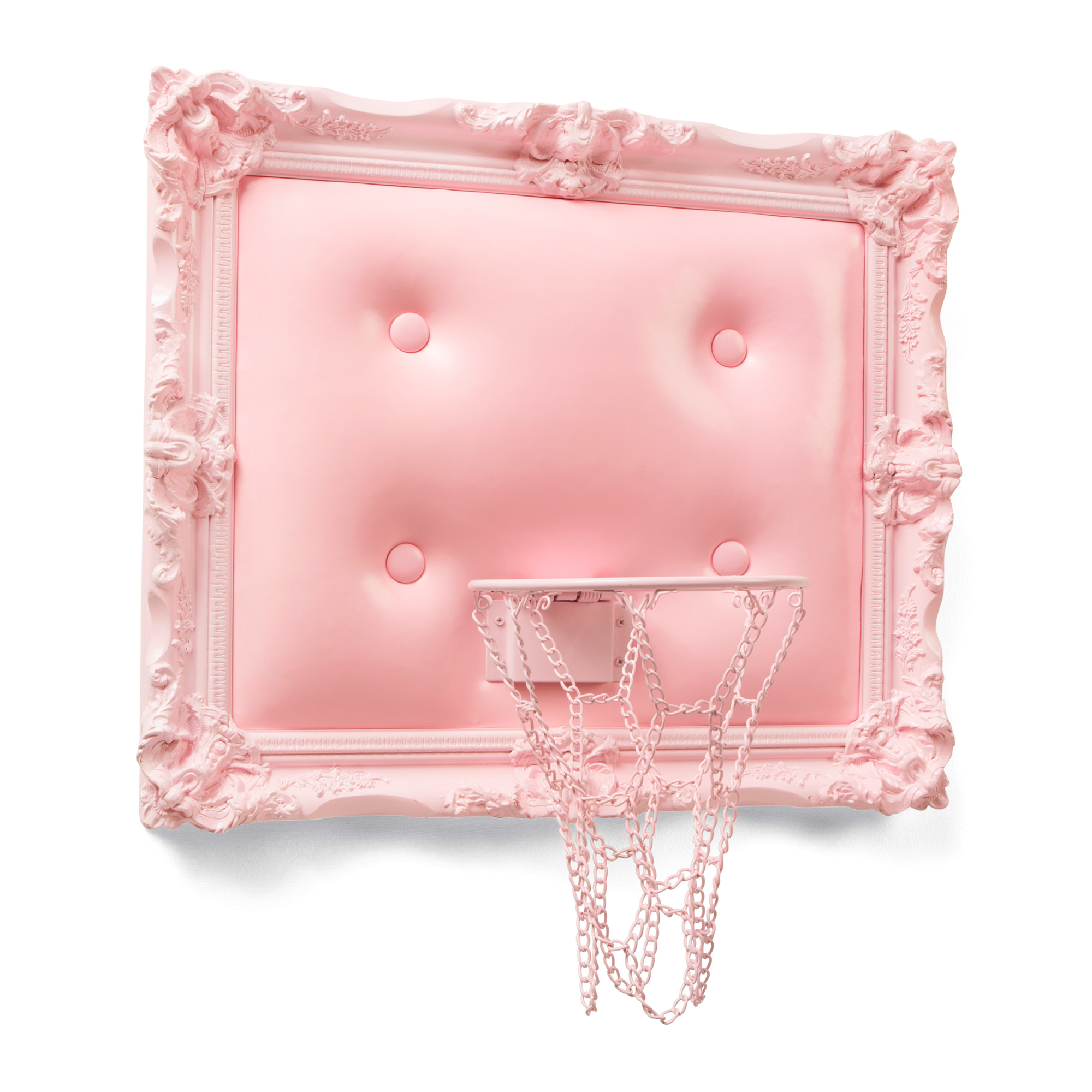 Pink Leather Basketball Hoop