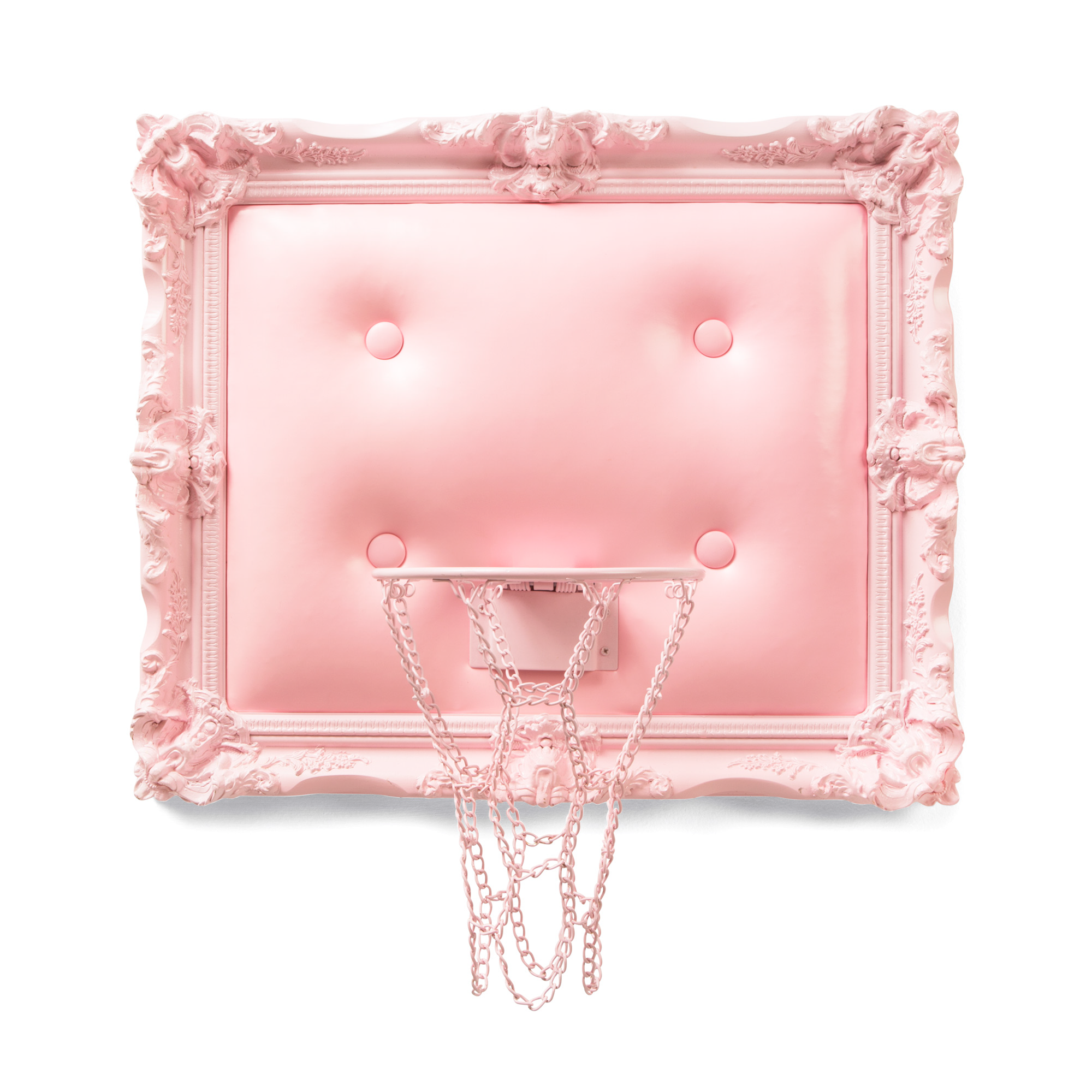 Pink Leather Basketball Hoop