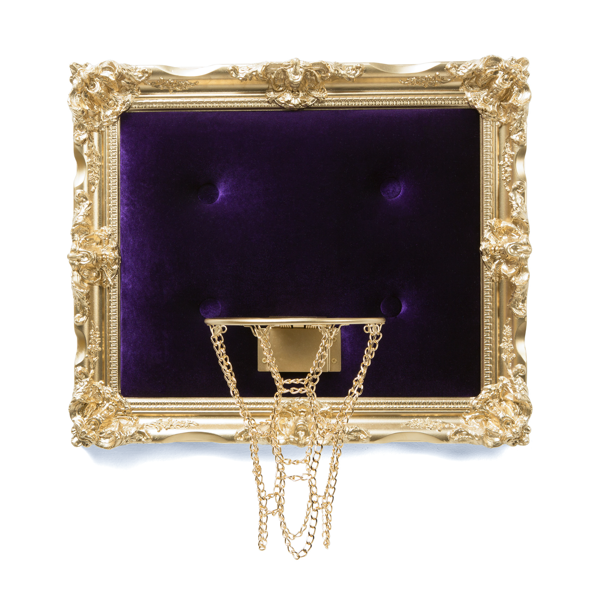 Purple Velvet Basketball Hoop