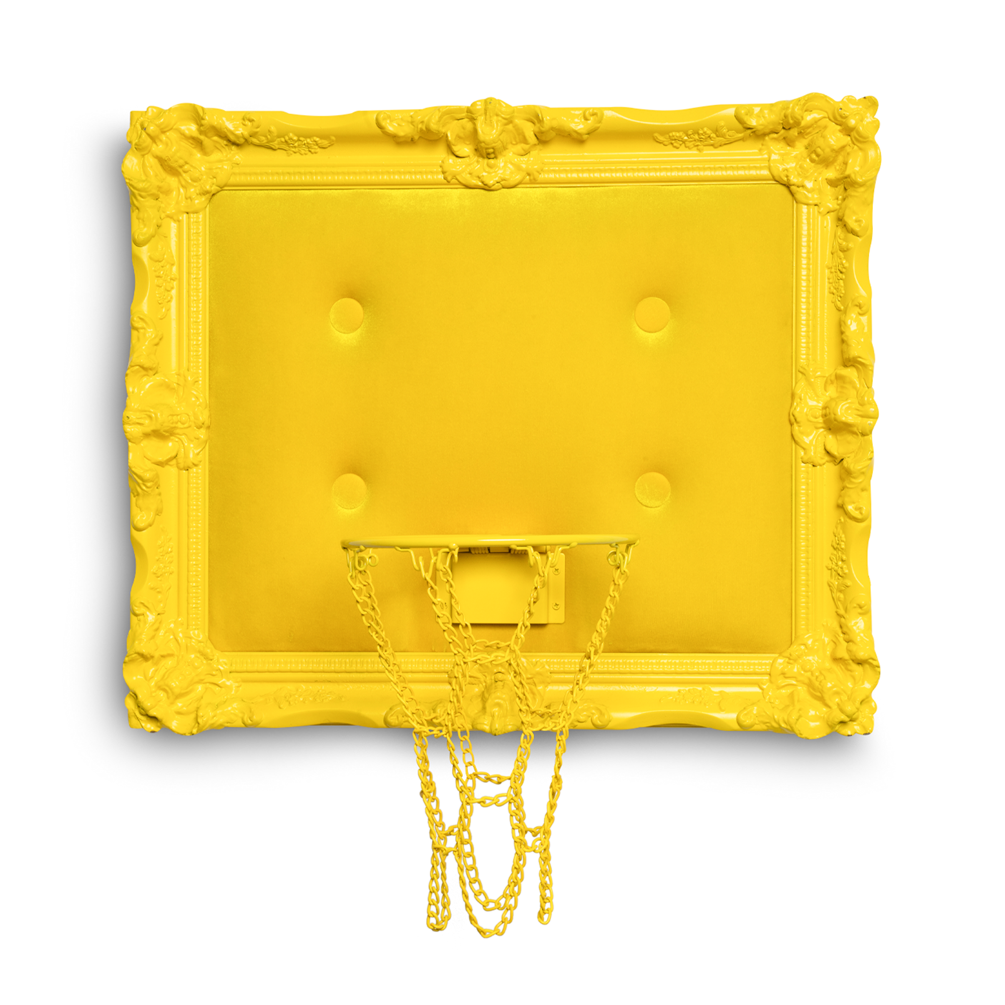 Yellow Velvet Basketball Hoop