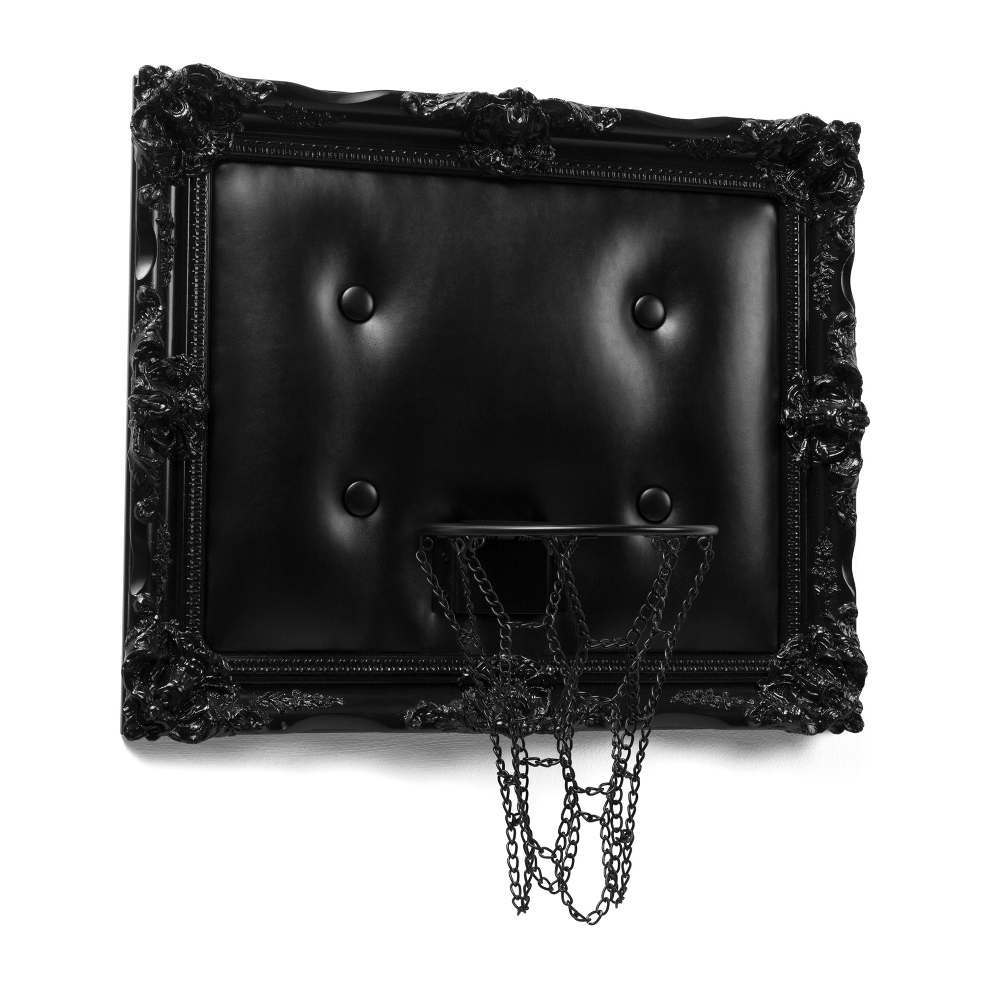 Black Leather Basketball Hoop