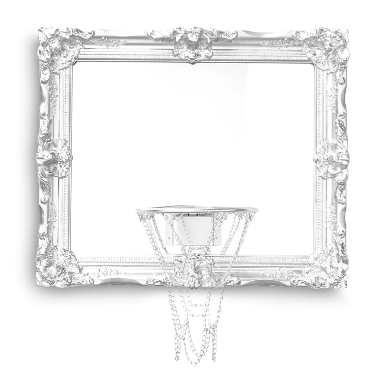 LOUIS VUITTON X NBA Plexiglass Monogram Basketball Hoop and Mini Basketball  Transparent Gold Orange 946999