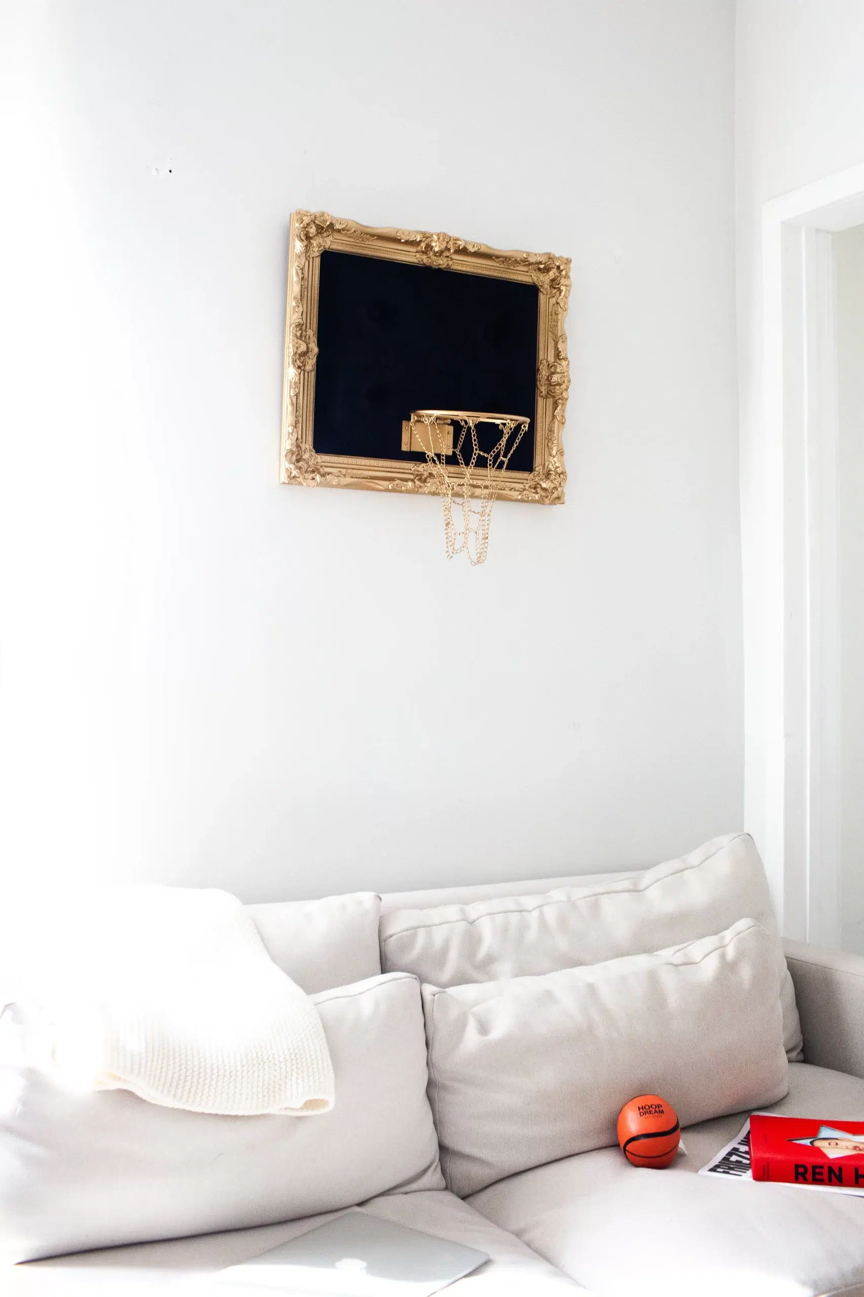 A living room adorned with a captivating Black Velvet Hoop.
