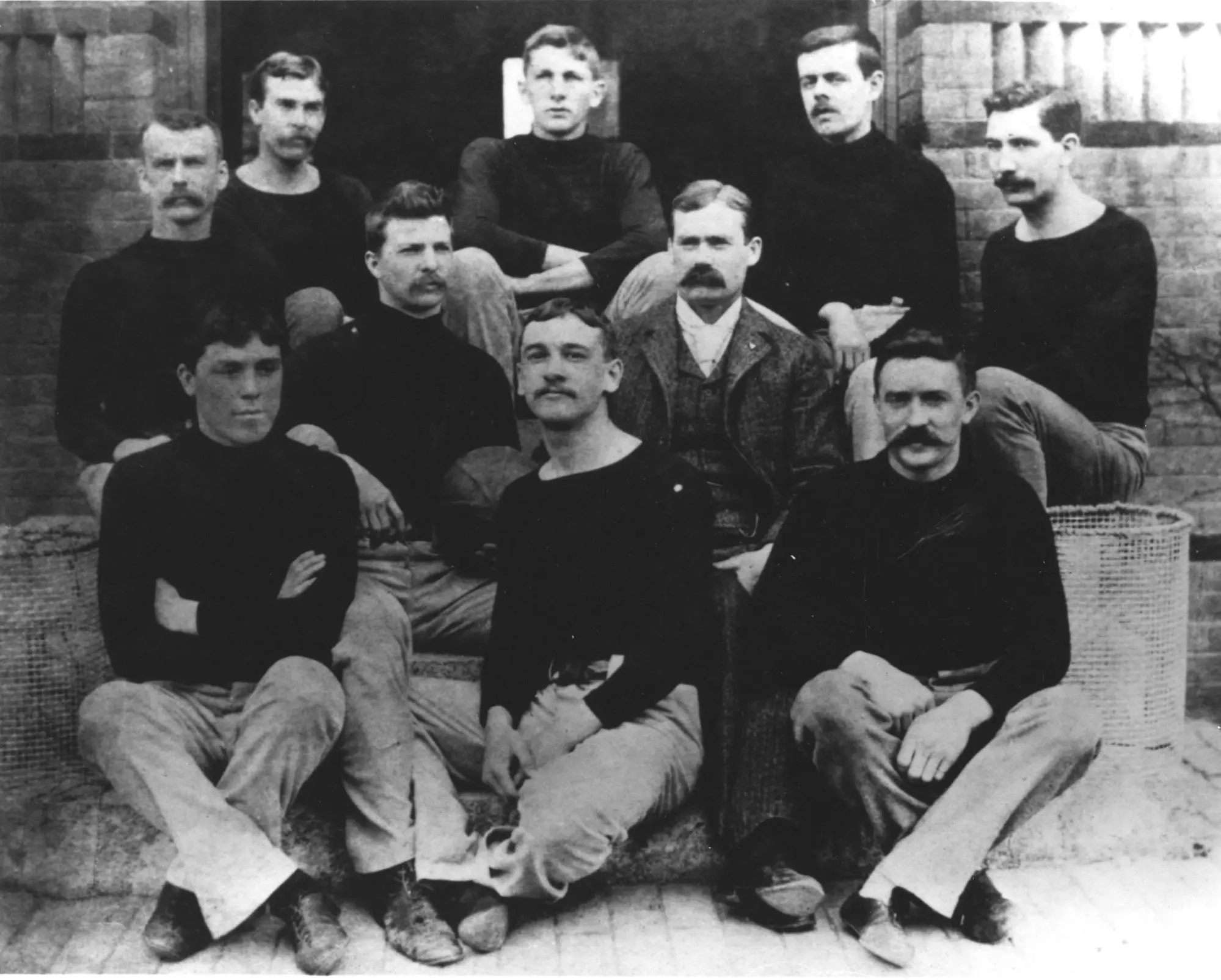 A group of men posing for a photo.