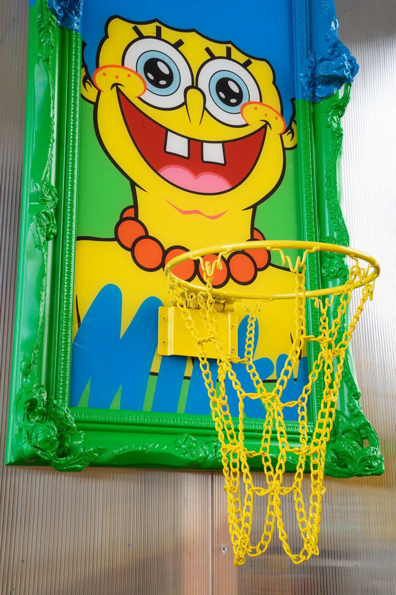 Milky Hoop Spongebob squarepants basketball hoop collaboration.